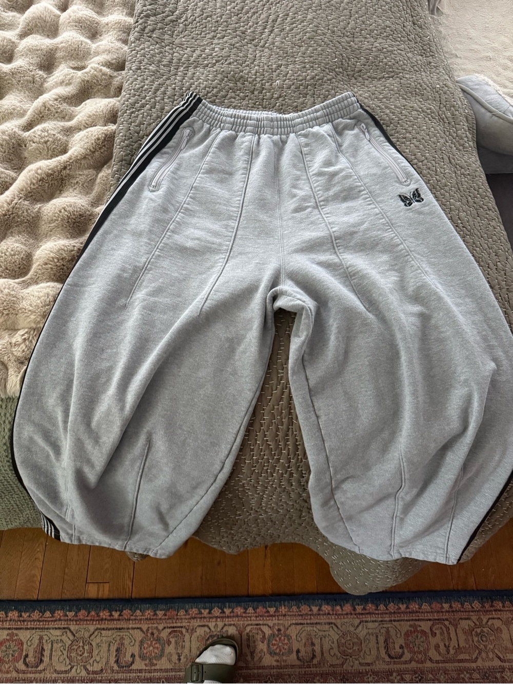 Needles x LHP 100% Cotton Grey Sweatpants - Picture 9 of 9